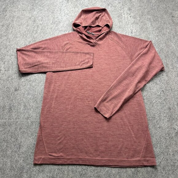 Lululemon Hoodie Women's L Red Lightweight Nylon Performance Pullover Stretch - Picture 2 of 15